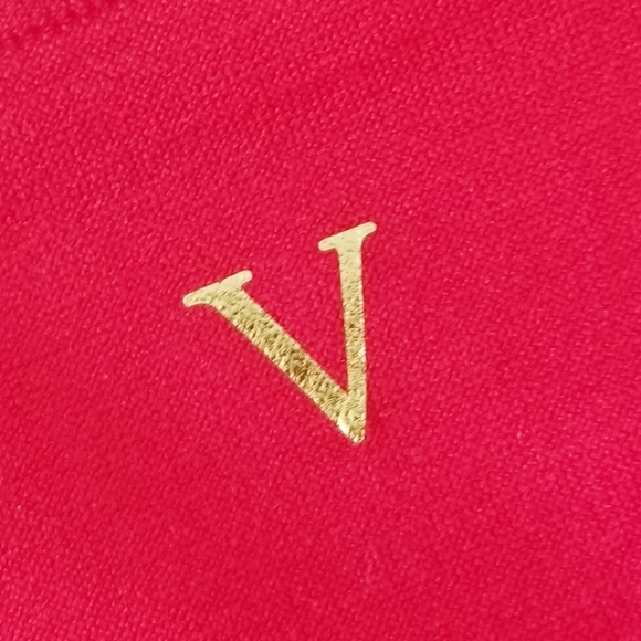 Victoria's Secret High Leg Brief High Waist Red Panty Gold Iconic V Logo NWT - Picture 10 of 12